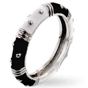  BLACK & WHITE ENAMEL RING SIZES 5 10: Jewelry