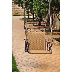 Valencia Resin Wicker/ Steel Frame Hanging Single Chair Swing 