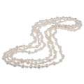 Maddy Emerson Couture Genuine White Pearl Necklace (7 8 mm)