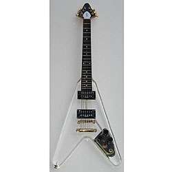 Acrylic Clear V shaped Electric Guitar  