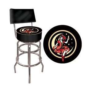  Miller High Life Girl in the Moon Padded Bar Stool with 