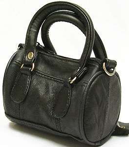   Leather Sling Purse Black Handbag Shoulder Bag Pouch Satchel NWT