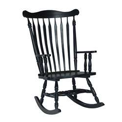 Colonial Antique Black Rocking Chair  Overstock