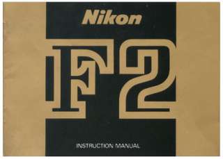 Nikon F2 Camera Instruction Manual Original f/ Model with Standard 