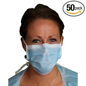  Disposable Face Mask, 3 Ply, with Tie On. Health 