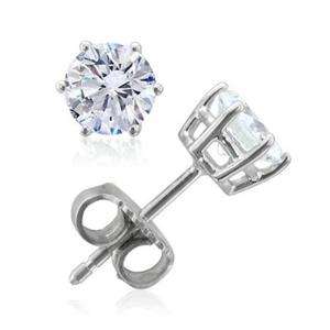 REAL 0.40 Ct ROUND DIAMOND GOLD SOLITAIRE STUD EARRINGS  