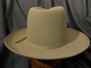 Vtg. RESISTOL Western Cowboy Hat ~ 3x Beaver ~ SHERIFF Gray Size 7 1/8 