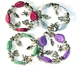   Artifical Stone Beads Dangle Stretch Bracelet Fashion Jewelry  