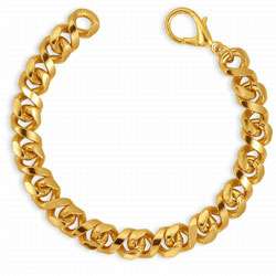 14k Yellow Gold Overlay Weaved Cuban Bracelet  