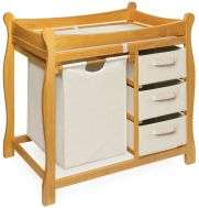 Honey Changing Table with Hamper and Three Baskets  