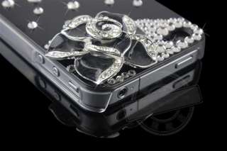 Handmade Luxury Bling Rhinestone Crystal Hard Case Cover iPhone 4 4G 