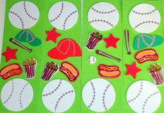 NEW 12 Baseball Sports Foam Bookmarks / Party Favors  