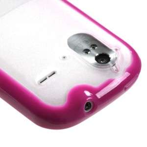 For HTC Amaze 4G TPU Gel GUMMY Hard Skin Case Phone Cover Hot Pink 