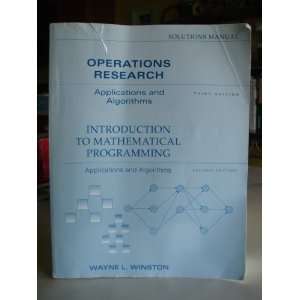 Operations Research :Applications and Algorithms :3rd: Introduction to 
