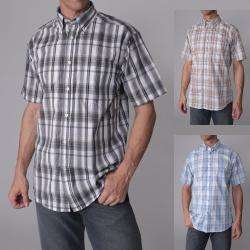 Gioberti by Boston Traveler Mens Checkered Short sleeve Shirt 