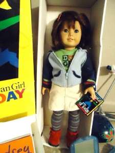 PLEASANT CO AMERICAN GIRL DOLL LINDSEY RED BARRETT LAPTOP SCOOTER SET 