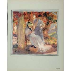  1919 Henri Martin Women Trees Impressionism Print   Orig 