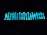 Sound music Activated Car Stickers Equalizer Glow Blue Light 45*11cm 