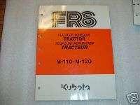 Kubota M 110 M 120 Tractor Flat Rate Repair Time Manual  