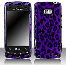 LG Ally VS740 Purple Leopard Snap on Protective Case Cover  Overstock 
