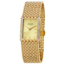 Wittnauer Mens Metropolitan Yellow Goldplated Stainless Steel 