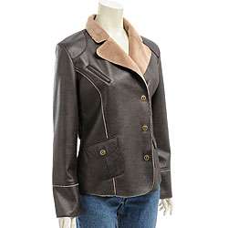 Montanaco Womens Faux Leather Jacket  Overstock