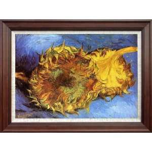 Hand Painted Oil Painting Vincent Van Gogh Two Cut Sunflowers   Free 