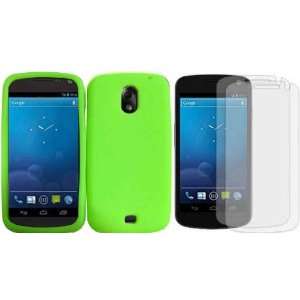  Neon Green Silicone Jelly Skin Case Cover+LCD Screen 