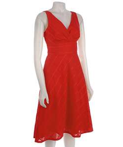 Liz Claiborne Tulip Red Empire Waist Surplice Dress  Overstock