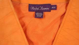 Ralph Lauren Purple Label Leather Hunting Vest M New  