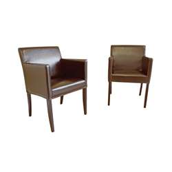 Carlton Espresso Bi cast Leather Arm Chair  