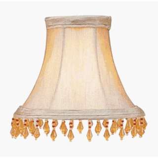  Unique Design S131 Champagne Bell Clip Shade with Amber 