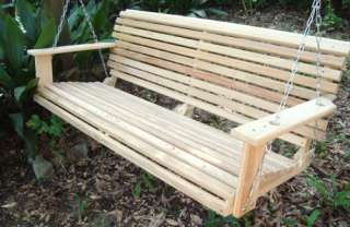 Cypress Handmade Porch Swing Swings Wood Wooden  