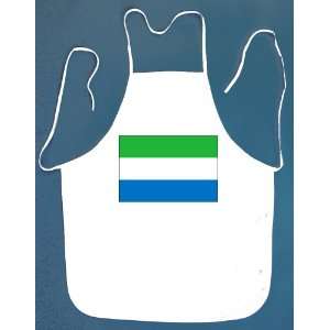  Sierra Leone Flag BBQ Barbeque Apron with 2 Pockets: Patio 