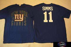 Giants PHIL SIMMS Football Jersey Shirt BLUE LARGE  