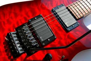   Stagemaster Electric Guitar EMG Pickups, Red Quilted Top, Must See