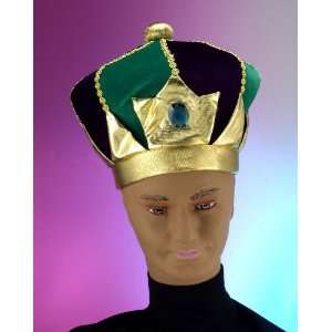 Mardi Gras Masquerade Velvet King Crown Toys & Games