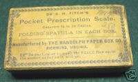 DR. C. H. FITCH FOLDING POCKET PRESCRIPTION SCALE  