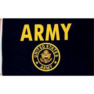  US Army Flag 3x5 NEW U S Military Gold w/ Crest: Patio 