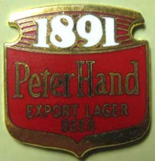 1891 PETER HAND EXPORT LAGER BEER Lapel PIN Chicago, IL  