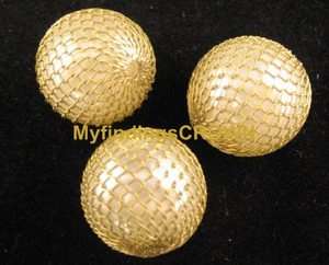 40 pcs Faux pearl brass mesh beads 19mm W700  