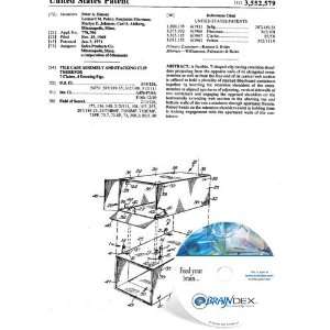  NEW Patent CD for TILE CASE ASSEMBLY AND STACKING CLIP 
