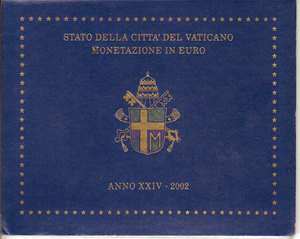 LS. Vatican Vatikaan euro set 2002 BU.  