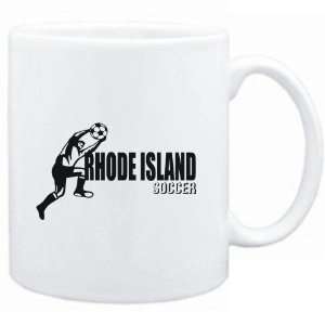  Mug White  Rhode Island ALL SOCCER  Usa States Sports 