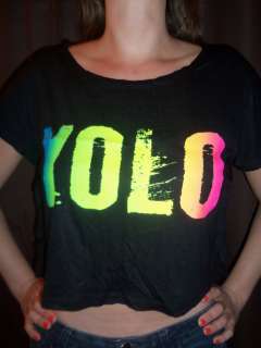 YOLO T SHIRT   CROP TOP   YOU ONLY LIVE ONCE   DRAKE   1D   SWAG 