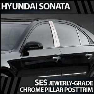  2006 2008 Hyundai Sonata 6pc. SES Chrome Pillar Trim 