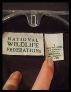 Black Velour Jacket National Wildlife Federation SZ S  