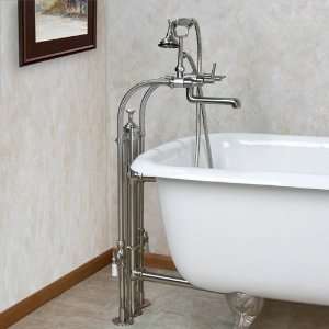 Freestanding Tub Faucet with Heavy Duty Standing Waste   Lever Handles 