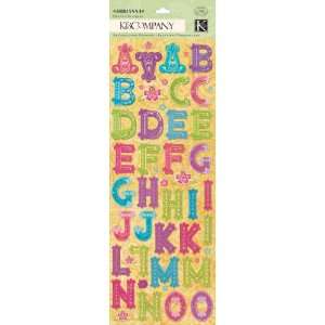  K&Company Abrianna Alphabet Die Cut Stickers: Arts, Crafts 