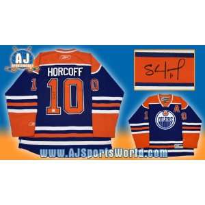 SHAWN HORCOFF Edmonton Oilers SIGNED NHL Premier Hockey Jersey
